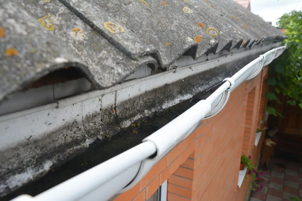 A home undergoing asbestos removal